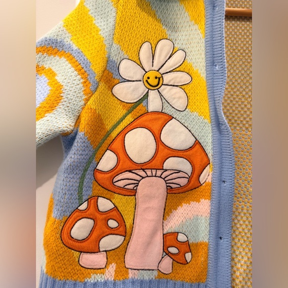 House of Sunny Colorful Mushroom and Daisy Jacket - Picture 3 of 5